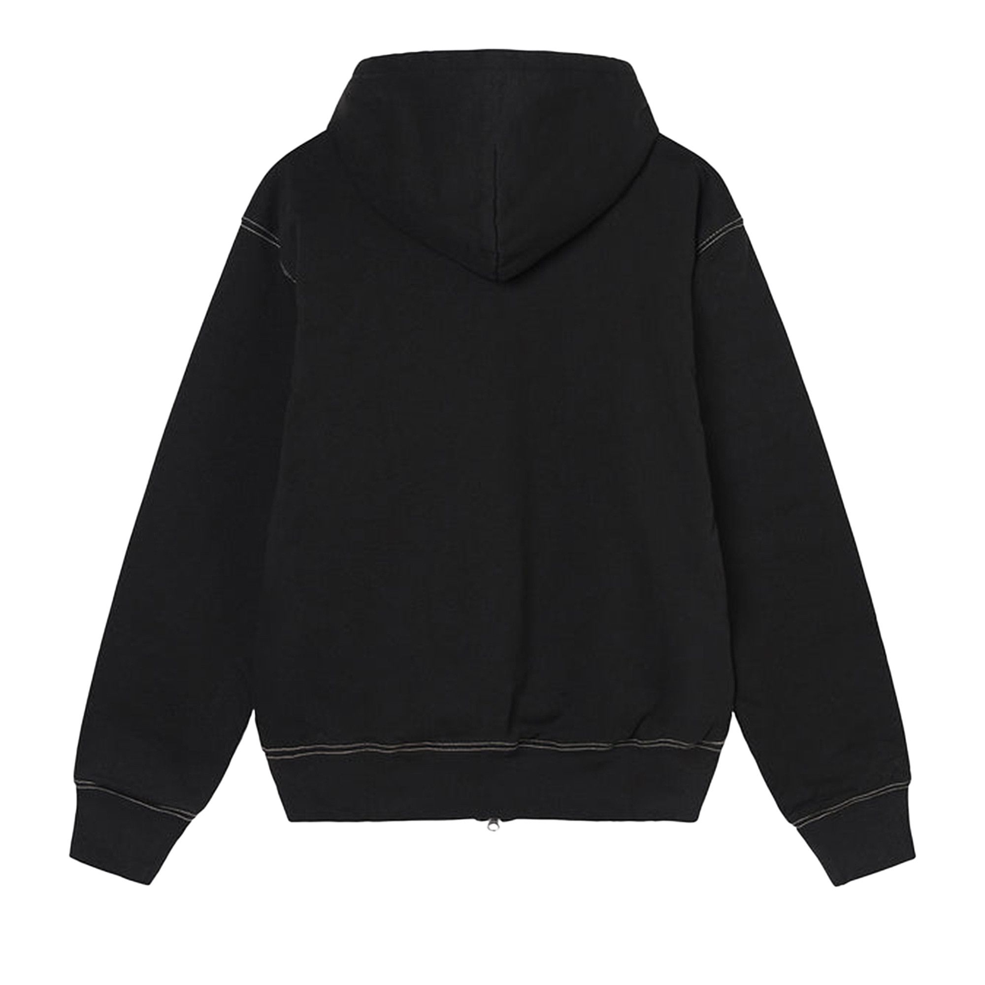Size xl Stussy Double Face Label Zip Hoodie 'Black'