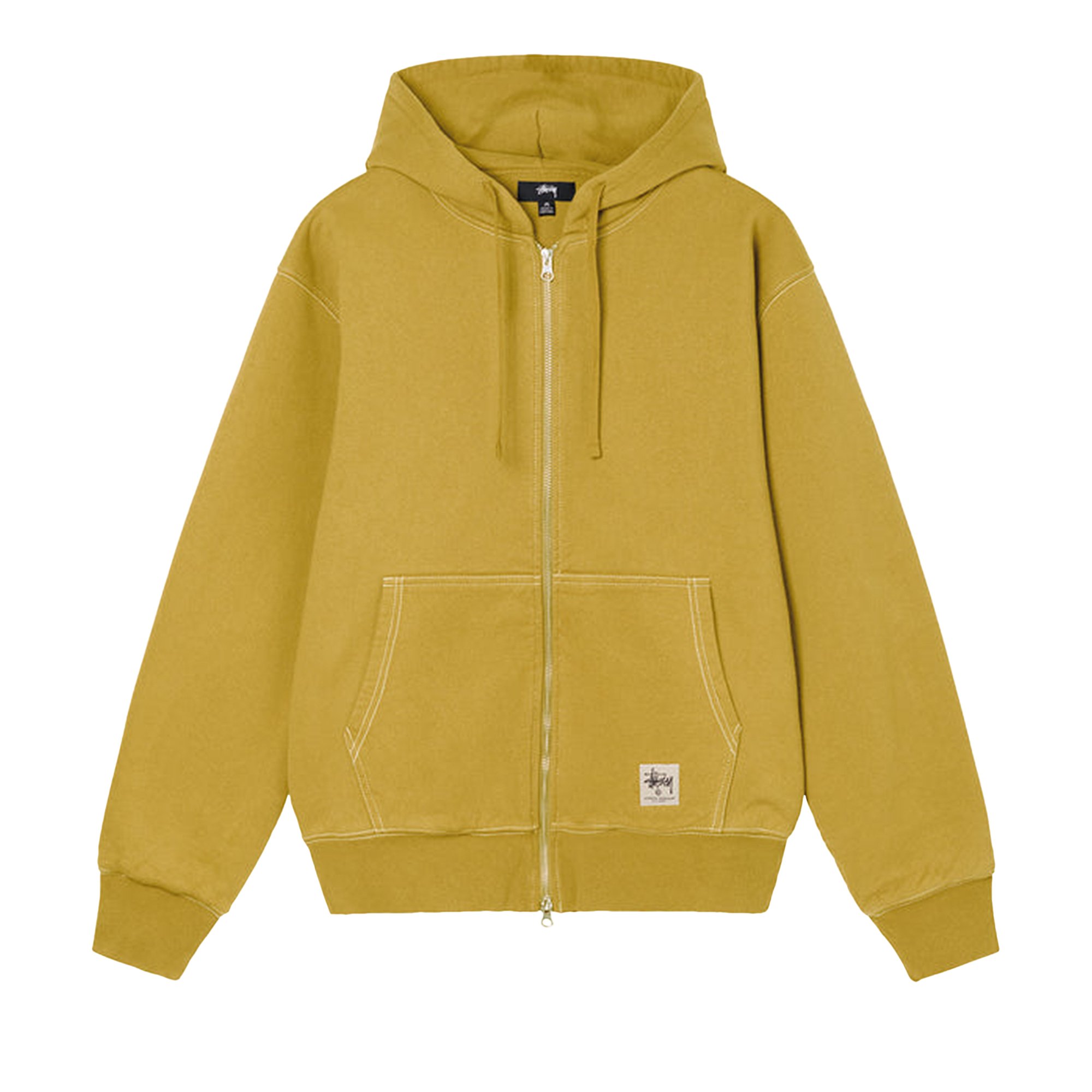 Stussy Double Face Label Zip Hoodie 'Gold'