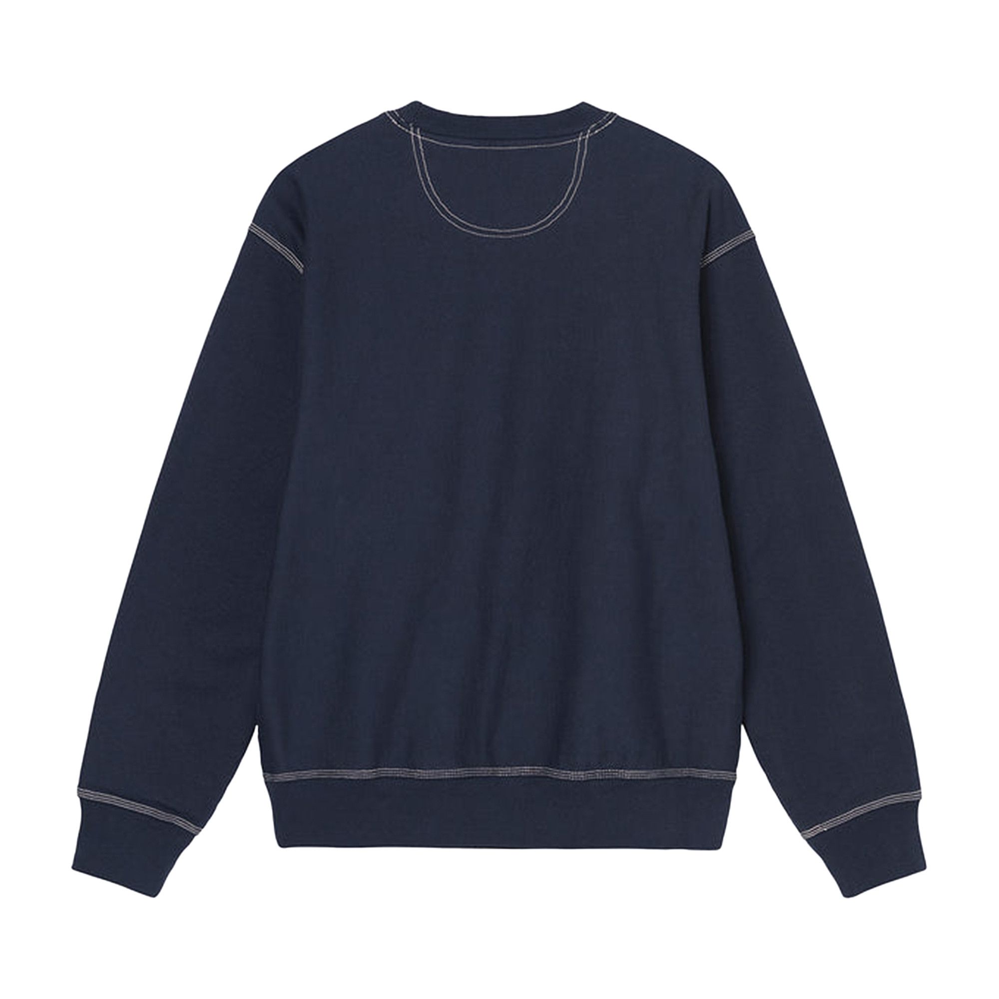 Buy Stussy Contrast Stitch Label Crew 'Navy' - 118458 NAVY | GOAT DE
