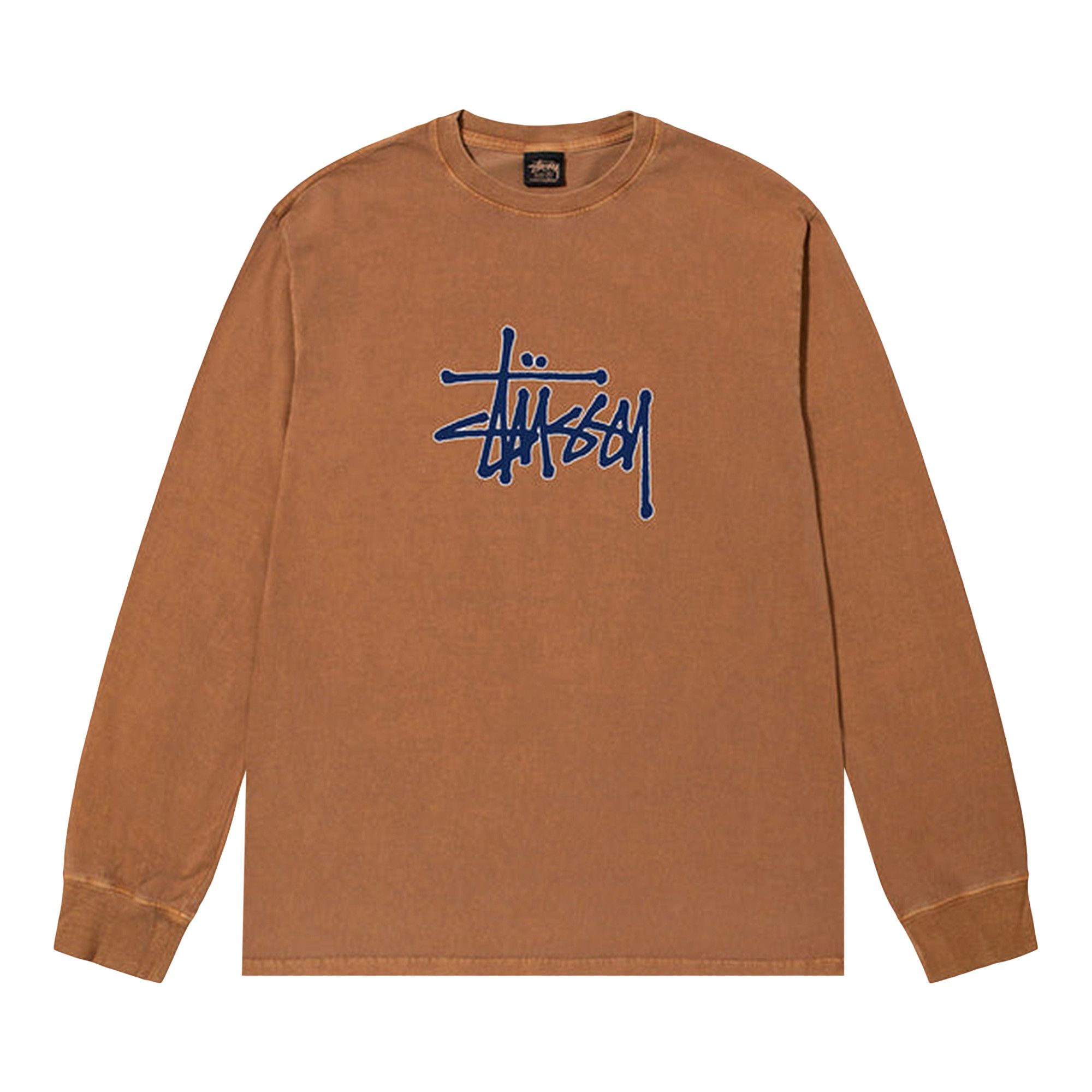 Buy Stussy Outlined Pigment Dyed Long-Sleeve Tee 'Almond