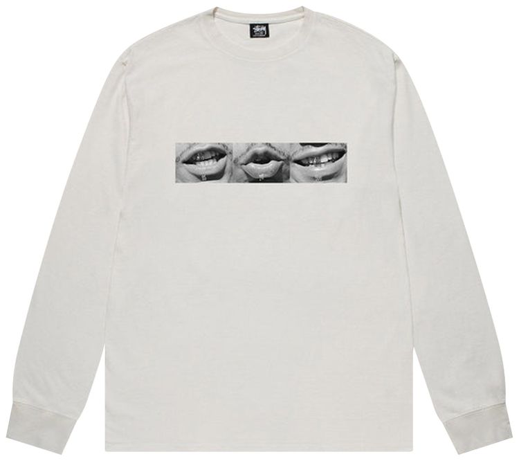 Stussy Phonetic Pigment Dyed Long Sleeve Tee Natural