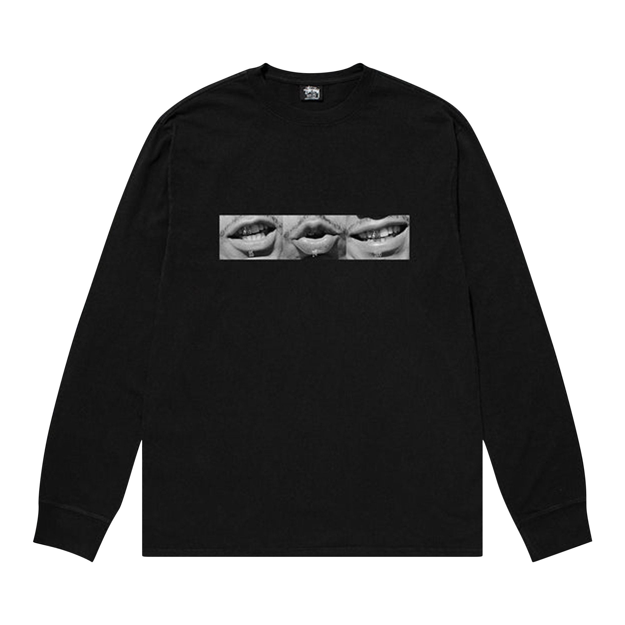 Buy Stussy Phonetic Pigment Dyed Long-Sleeve Tee 'Black