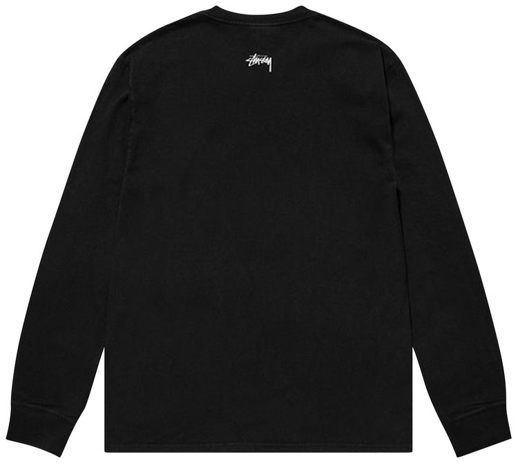 Stussy Phonetic Pigment Dyed Long Sleeve Tee Black