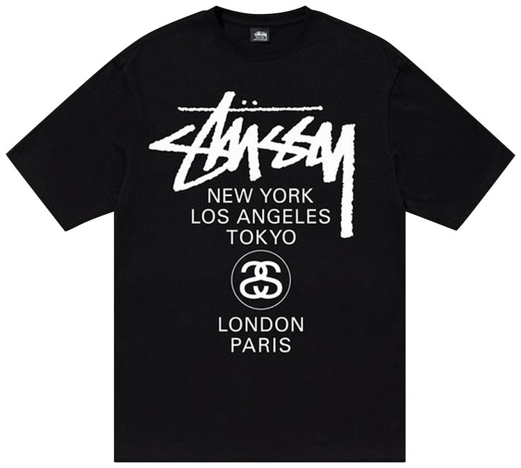 Stussy World Tour Tee Black