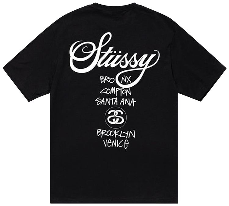 Stussy World Tour Tee Black