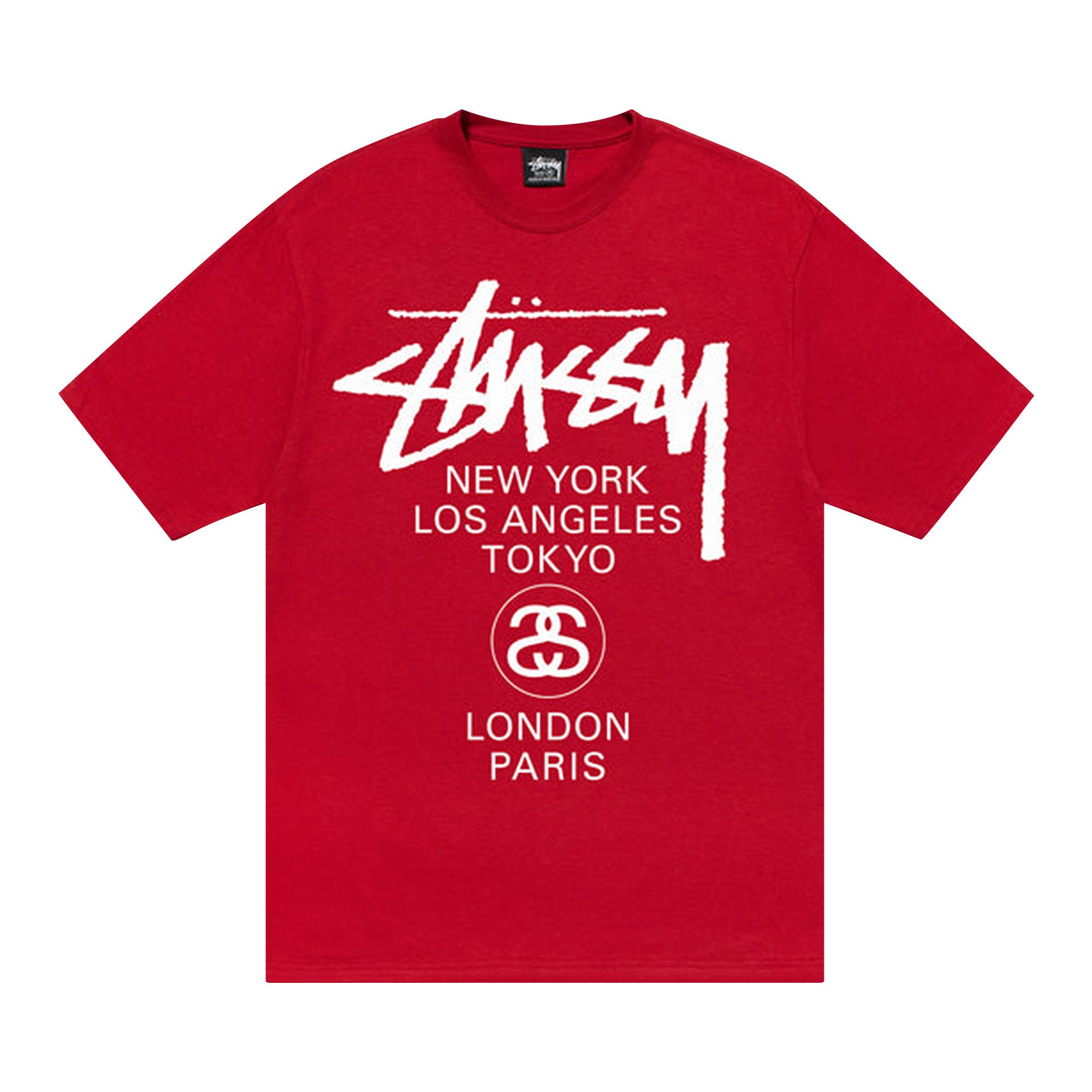 Buy Stussy World Tour Tee 'Dark Red' - 3903713 DARK | GOAT