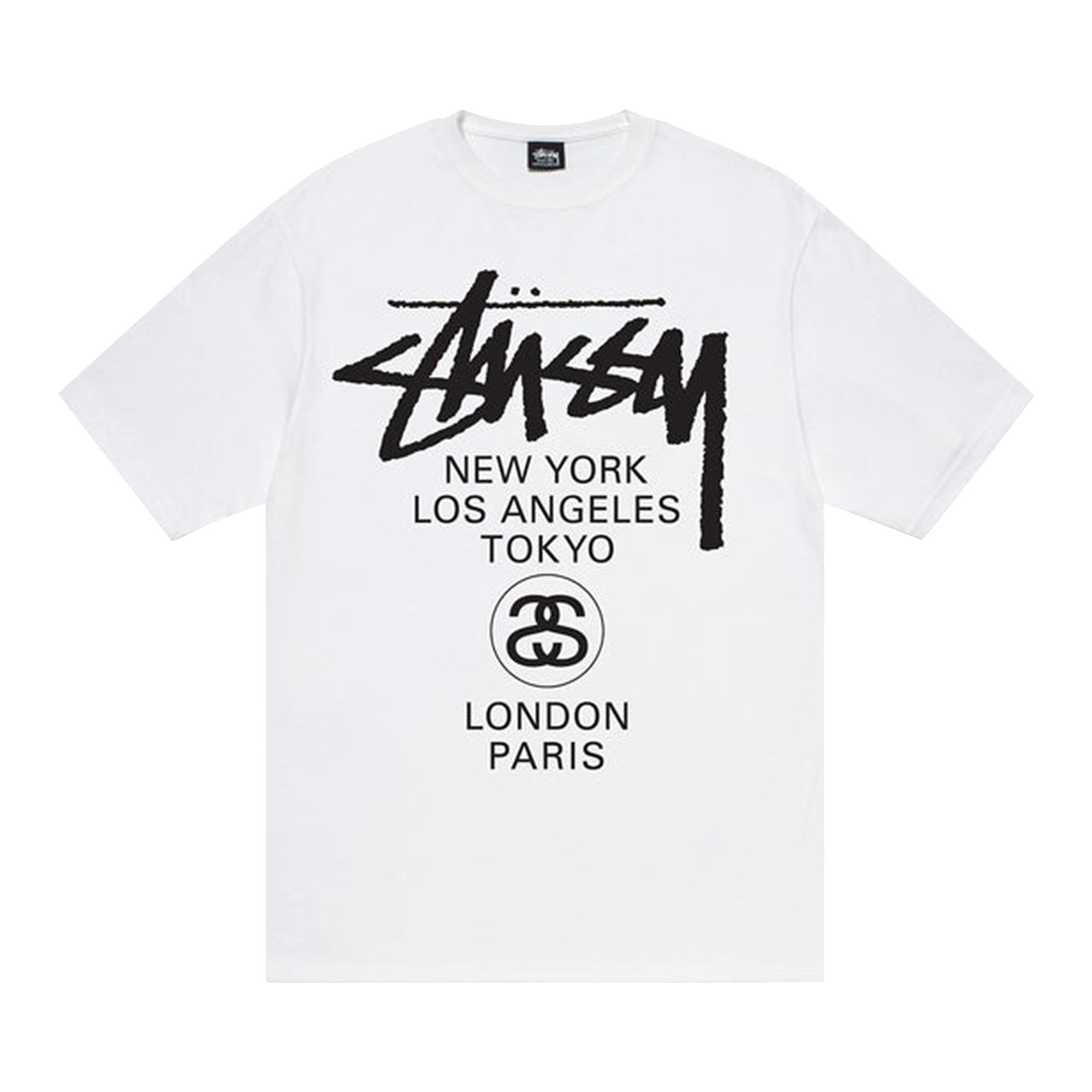 Buy Stussy World Tour Tee 'White' - 3903713 WHIT | GOAT