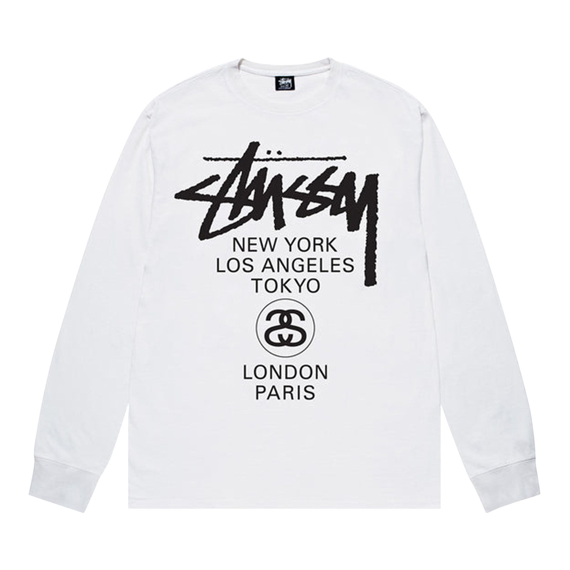 Buy Stussy World Tour Long-Sleeve Tee 'White' - 3993713 WHIT | GOAT