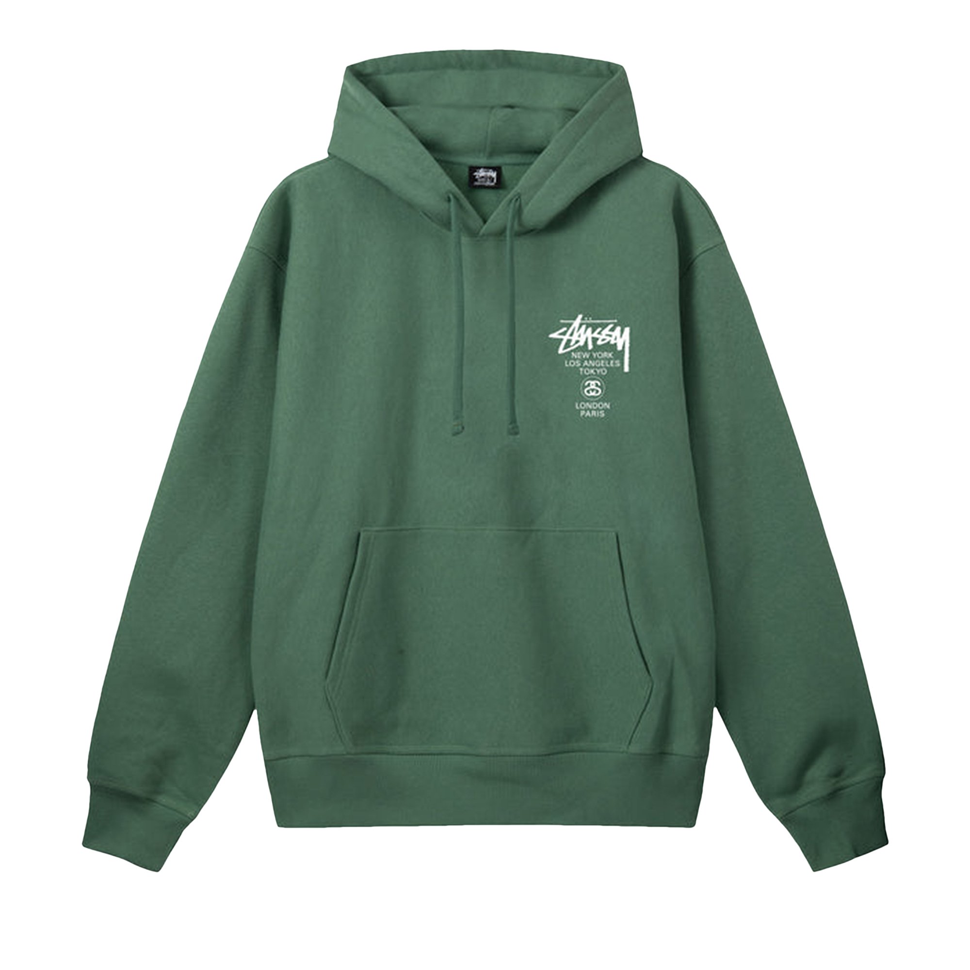 Buy Stussy World Tour Hoodie 'Green' - 3923713 GREE | GOAT