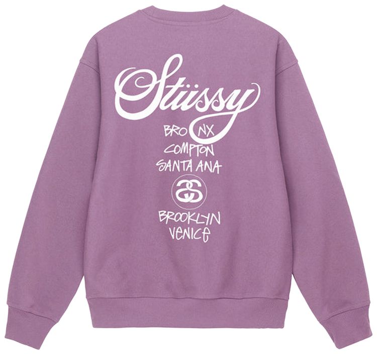 Stussy World Tour Crew Orchid