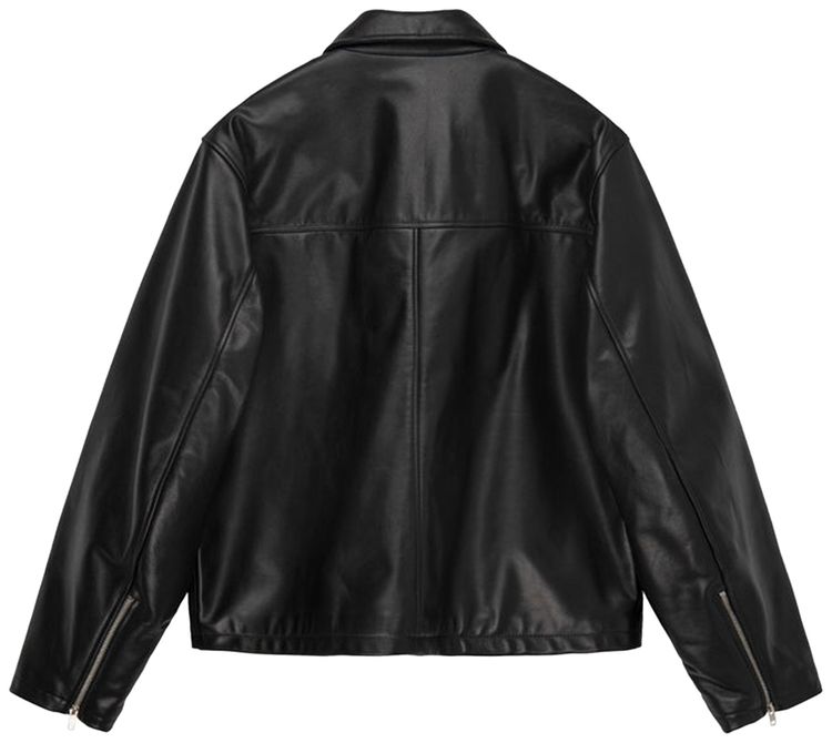 Stussy Leather Bing Jacket Black