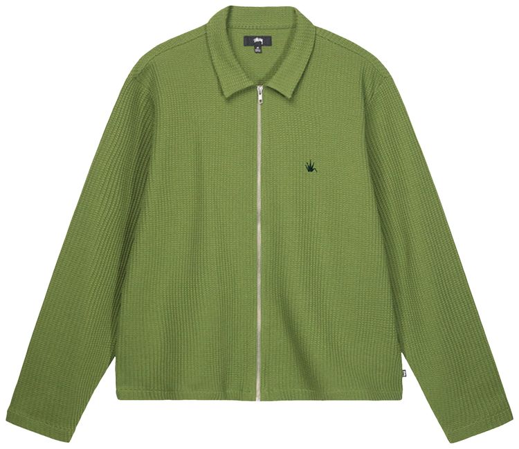 Stussy Big Thermal Zip Shirt Green
