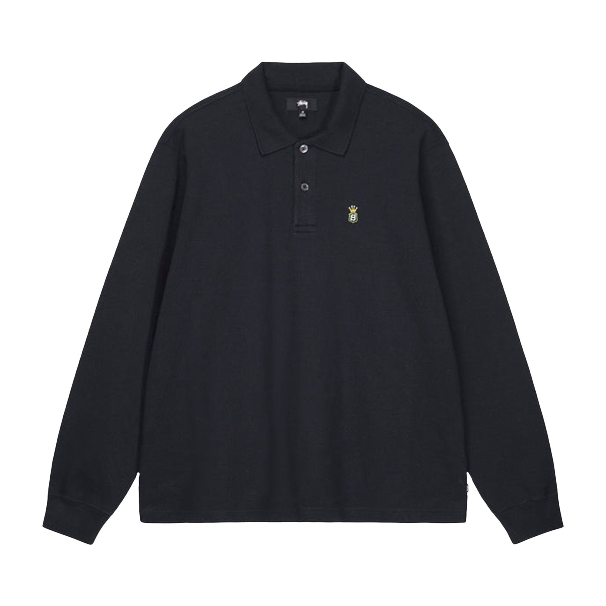 【送料関税無料】 Stussy Buy Long-Sleeve GOAT | BLAC 1140311 - 'Black' Polo Rib トップス