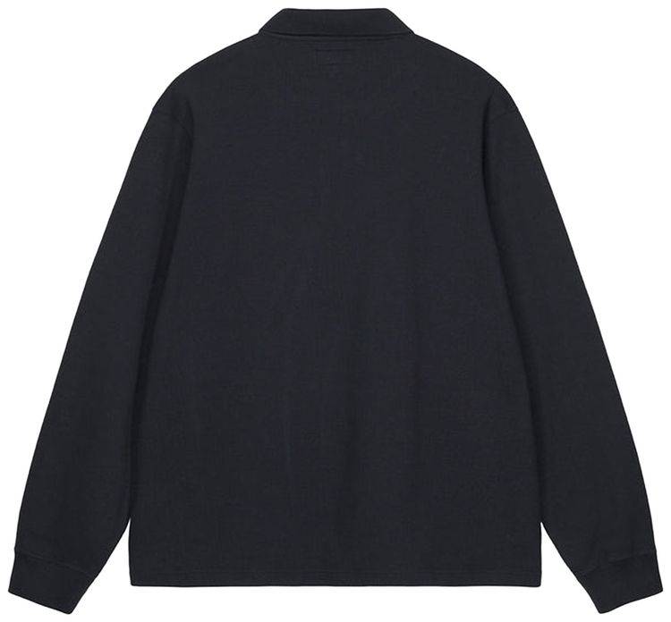 Stussy Long Sleeve Rib Polo Black
