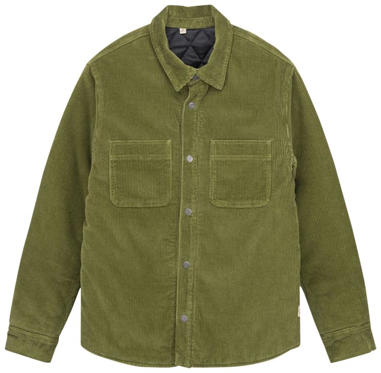 Stussy Cord Quilted Overshirt Olive
