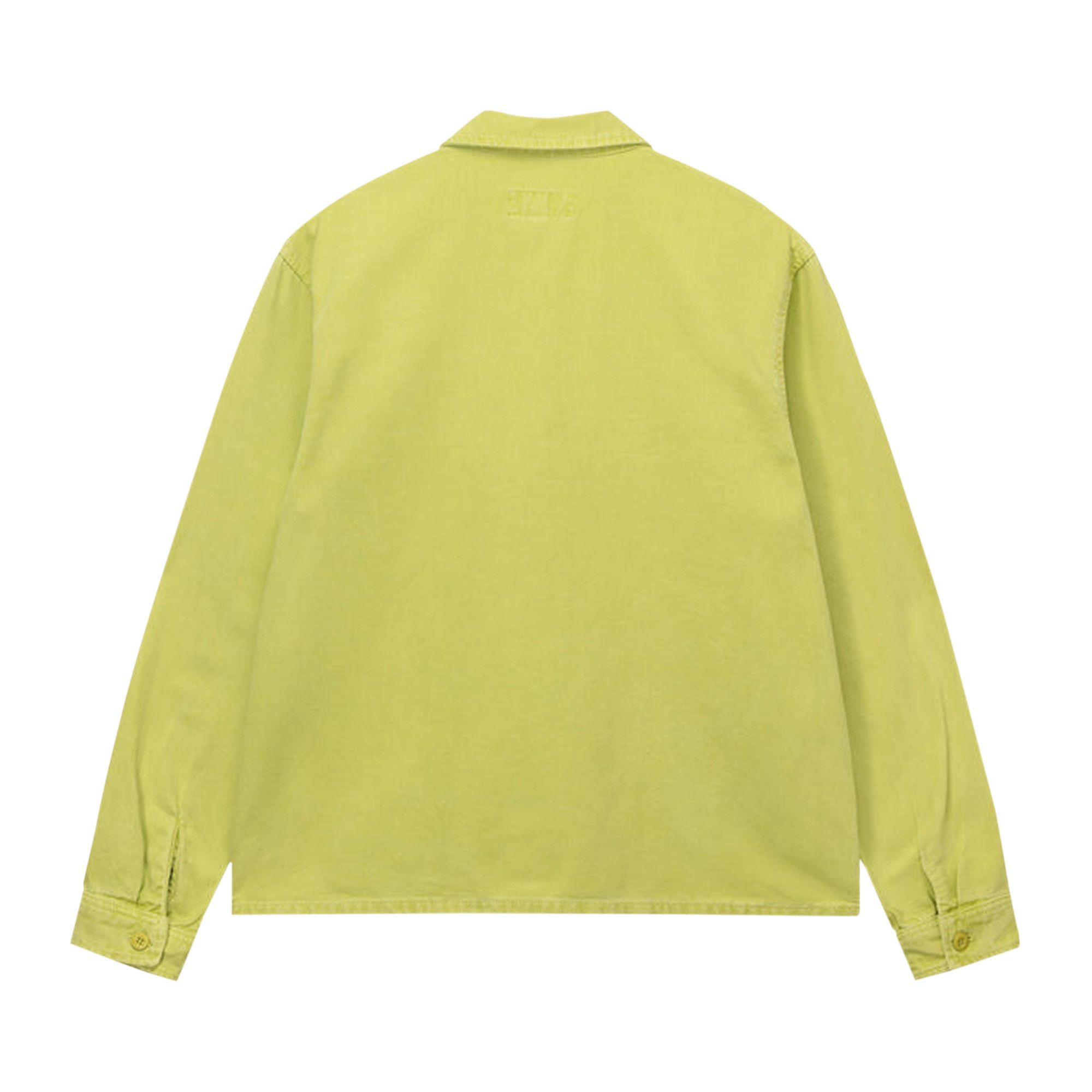 ジャケット・アウター stussy 22aw Washed Canvas Zip Shirt Buy Stussy Washed Canvas Zip Shirt 'Lime' - 1110264 LIME | GOAT