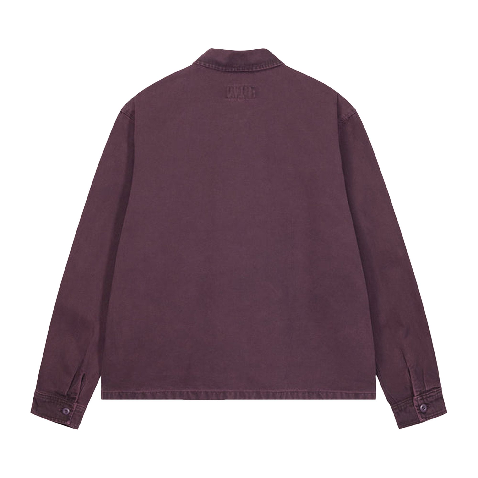 Buy Stussy Washed Canvas Zip Shirt 'Purple' - 1110264 PURP