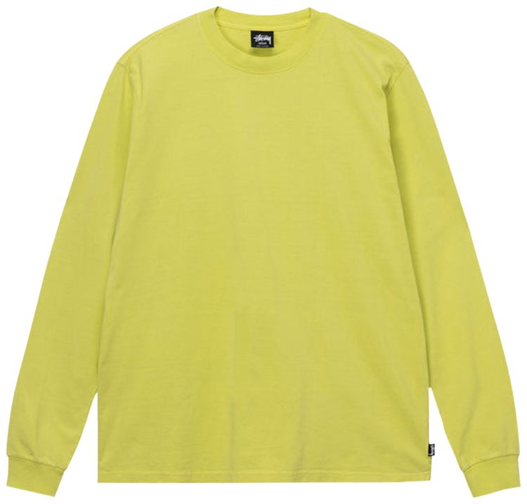 Stussy Pigment Dyed Long Sleeve Crew Yellow