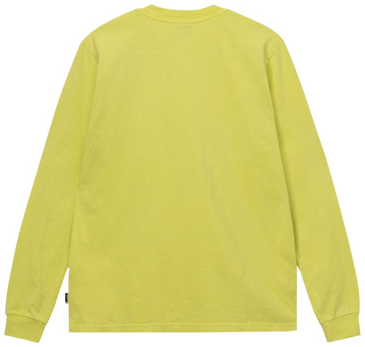 Stussy Pigment Dyed Long Sleeve Crew Yellow
