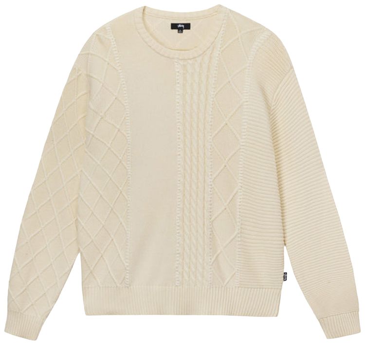 Stussy Patchwork Sweater Natural