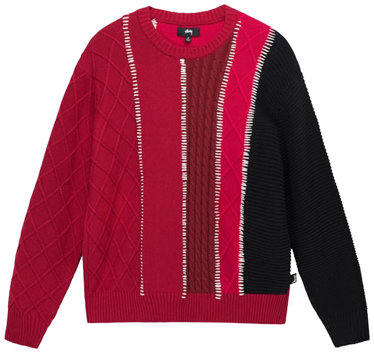 Stussy Patchwork Sweater Rose