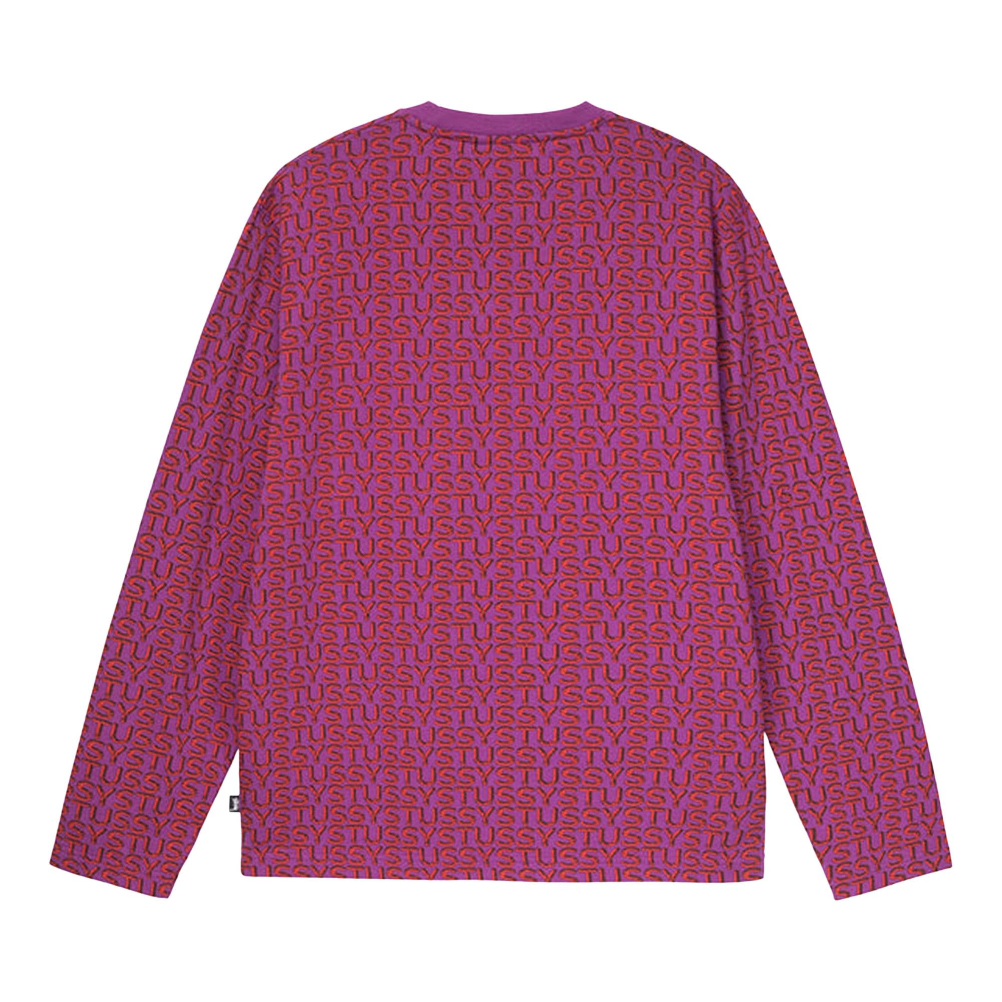 トップス Stussy Buy Stussy Letter Stripe Long-Sleeve Crew 'Berry' - 1140313