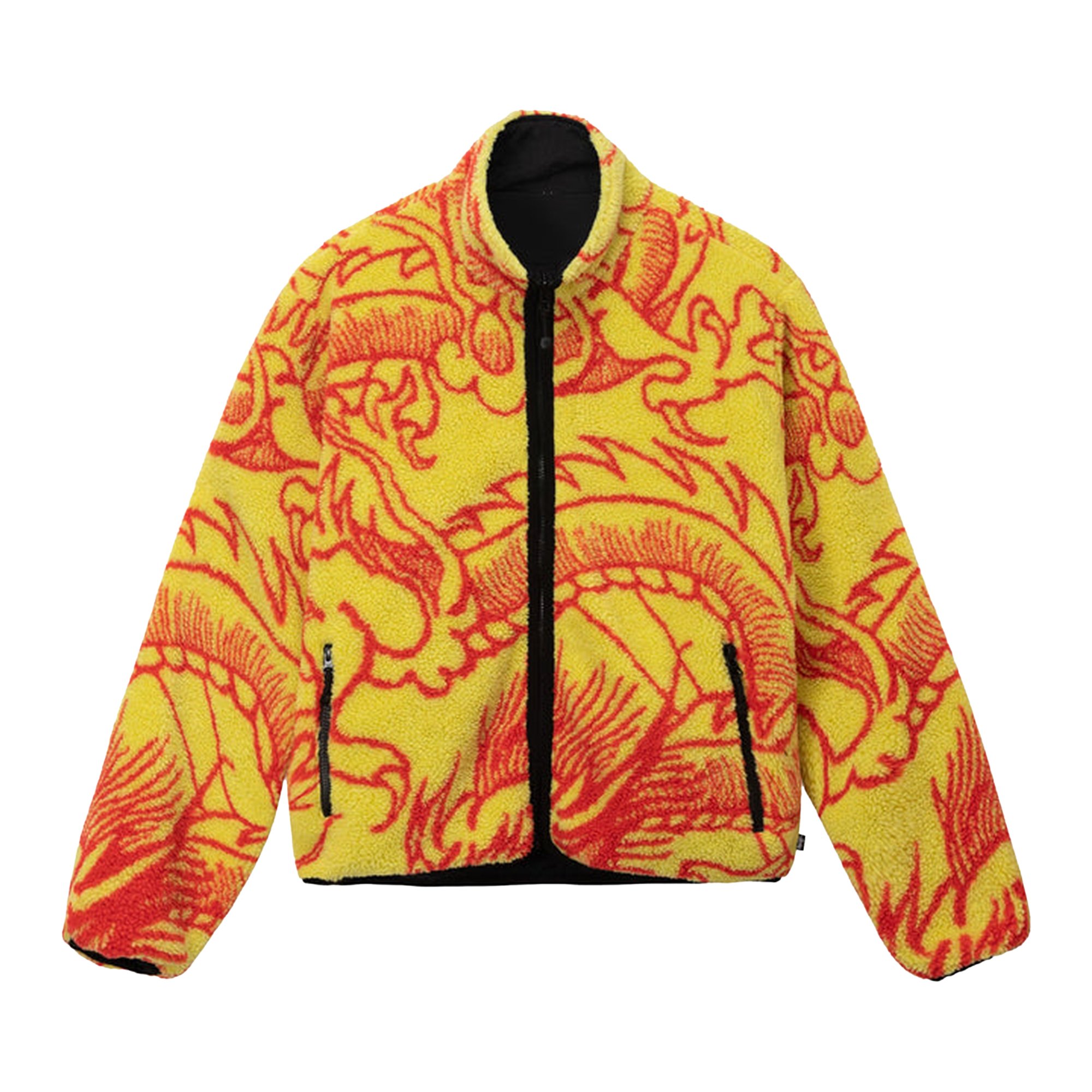 Buy Stussy Dragon Sherpa Jacket 'Lime' - 118510 LIME | GOAT UK