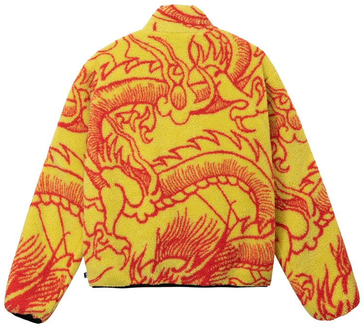 Stussy Dragon Sherpa Jacket Lime
