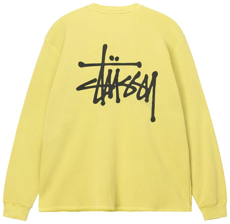 Stussy Basic Stock Long Sleeve Thermal Yellow