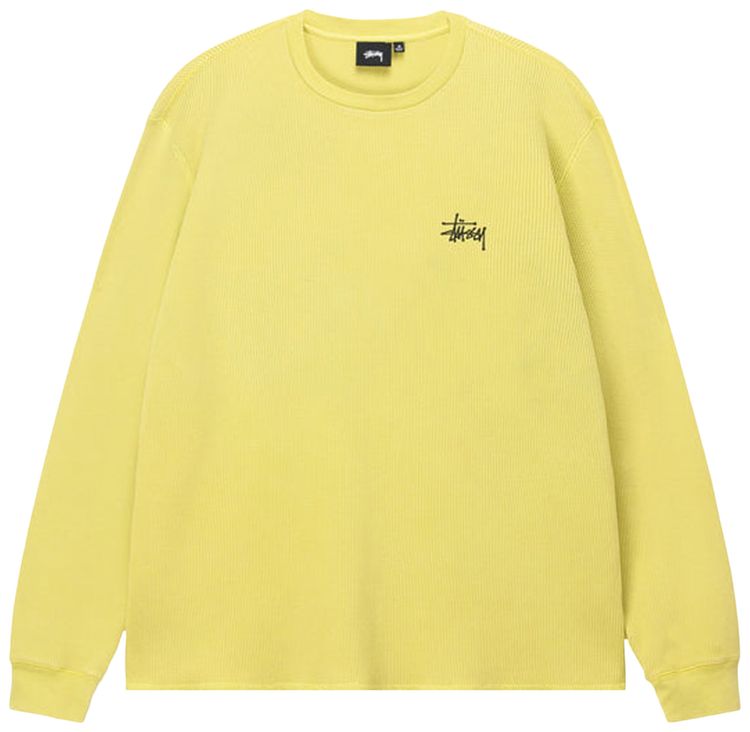 Stussy Basic Stock Long Sleeve Thermal Yellow