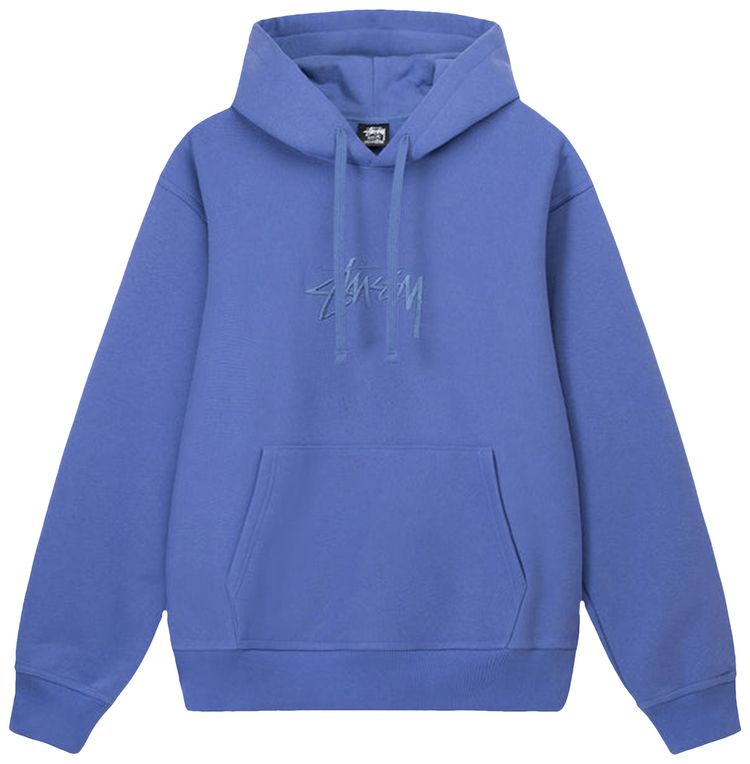 Stussy Stock Logo Applique Hoodie Denim