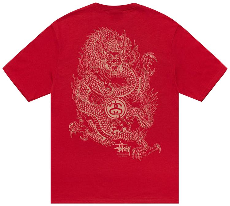 Stussy Dragon Tee Dark Red
