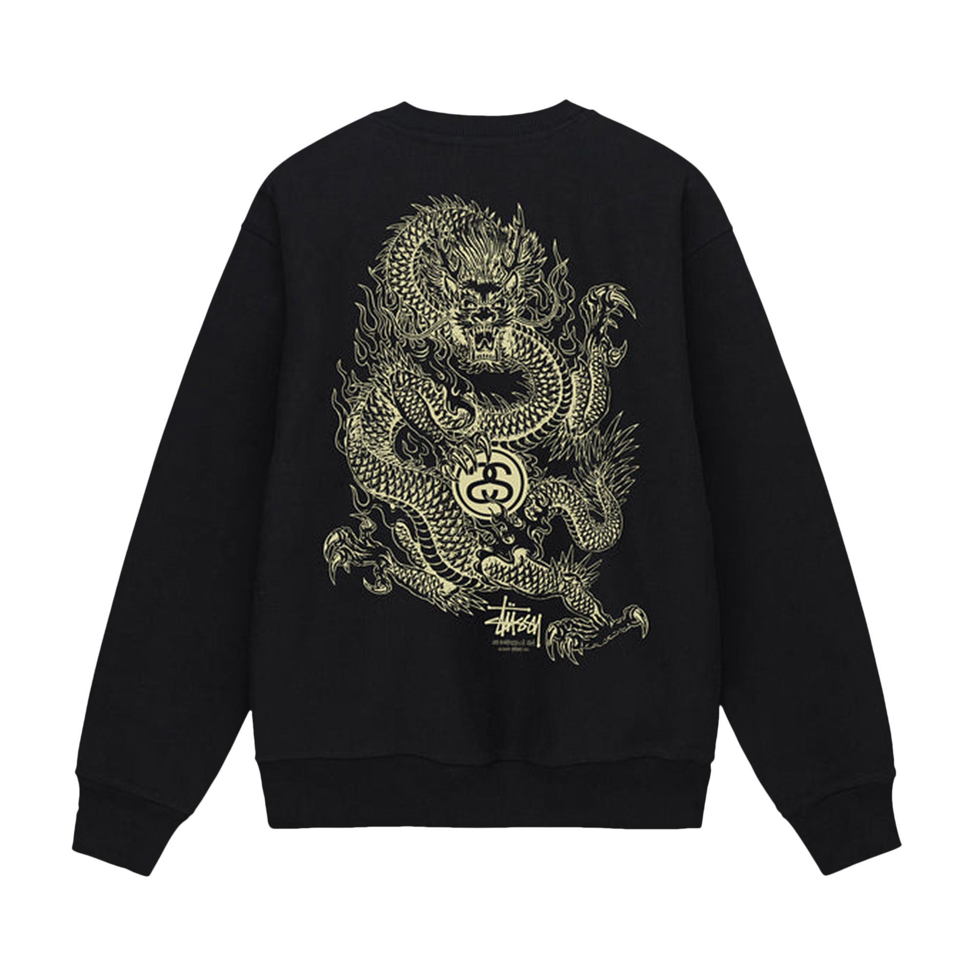 ★関税込★Stussy★Stussy Dragon Crew スウェット★Black★ 796426_00.png.png