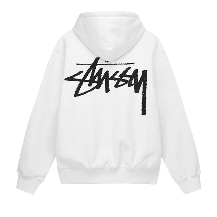 Stussy Big Stock Hoodie White