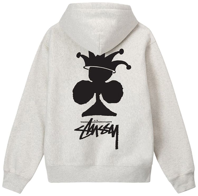 Stussy Club Crown Zip Hoodie Ash Heather