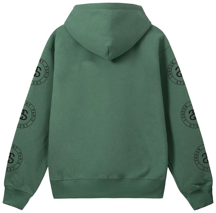 Stussy Seal Zip Hoodie Green