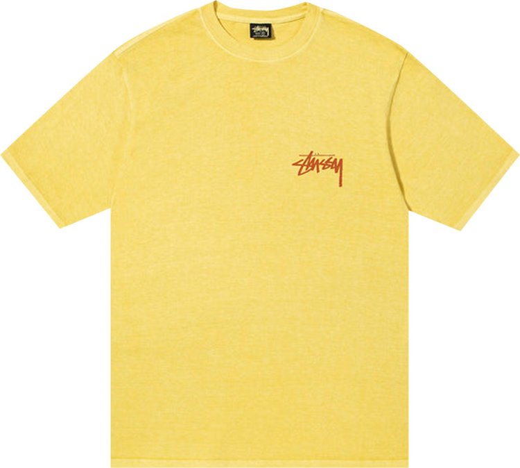 Buy Stussy How We're Livin' Pigment Dyed Tee 'Butter' - 1904855 BUTT | GOAT