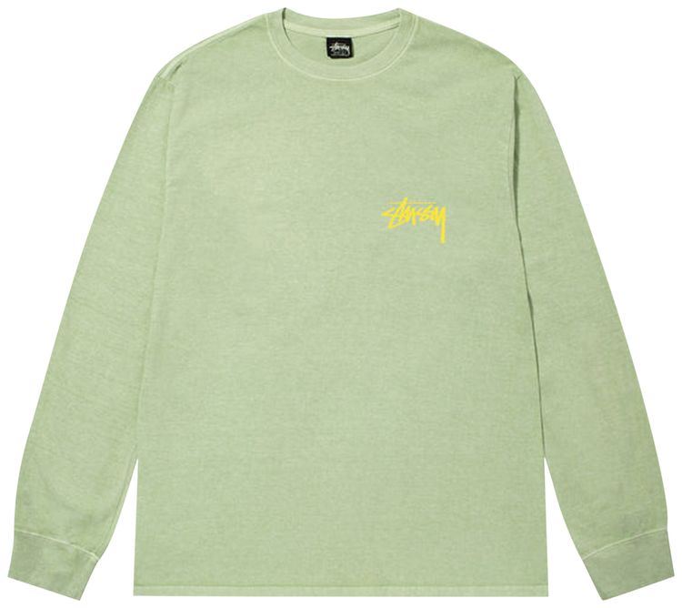 Stussy How Were Livin Pigment Dyed Long Sleeve Sage