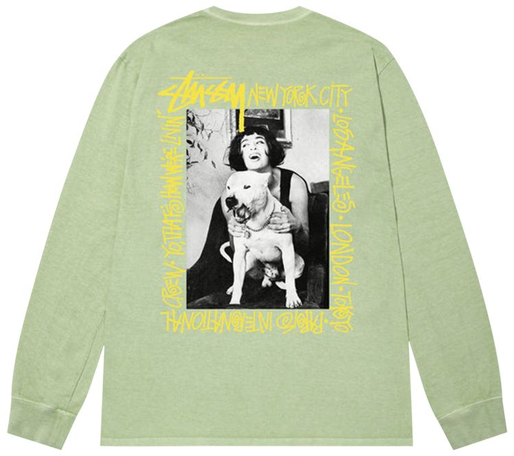 Stussy How Were Livin Pigment Dyed Long Sleeve Sage