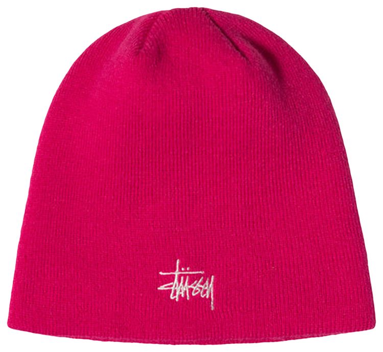 Stussy Basic Skullcap Beanie Raspberry