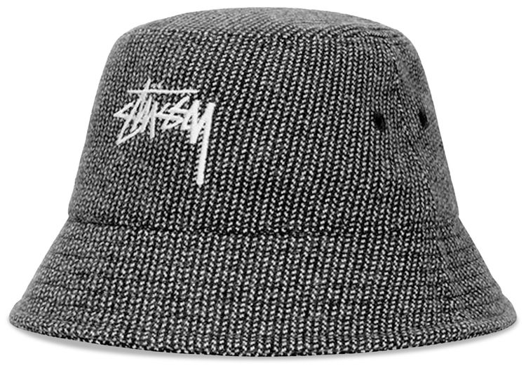 Stussy Zig Zag Stock Bucket Hat Black