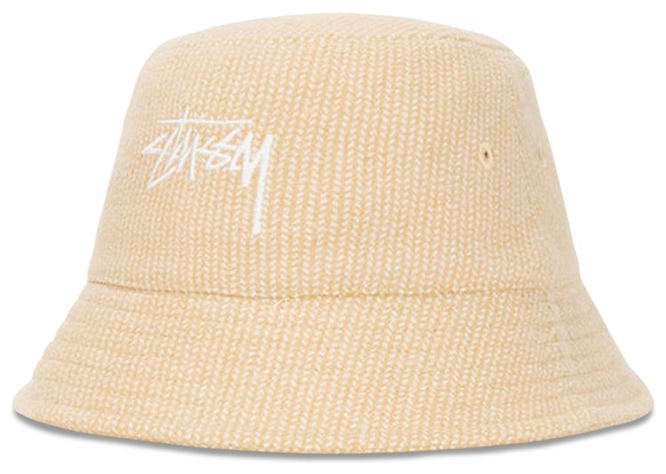 Stussy Zig Zag Stock Bucket Hat Gold