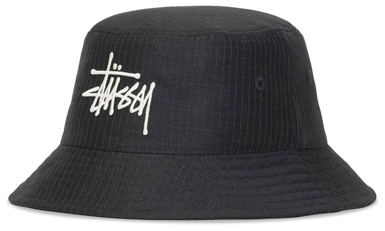 Stussy Grid Basic Bucket Hat Black