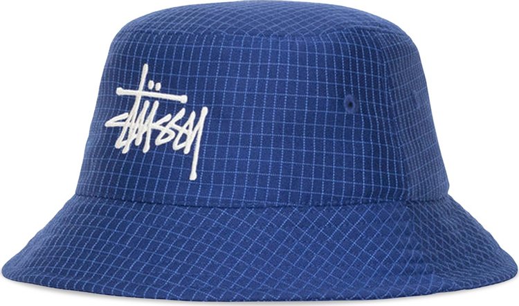 Buy Stussy Grid Basic Bucket Hat 'Blue' - 1321134 BLUE | GOAT