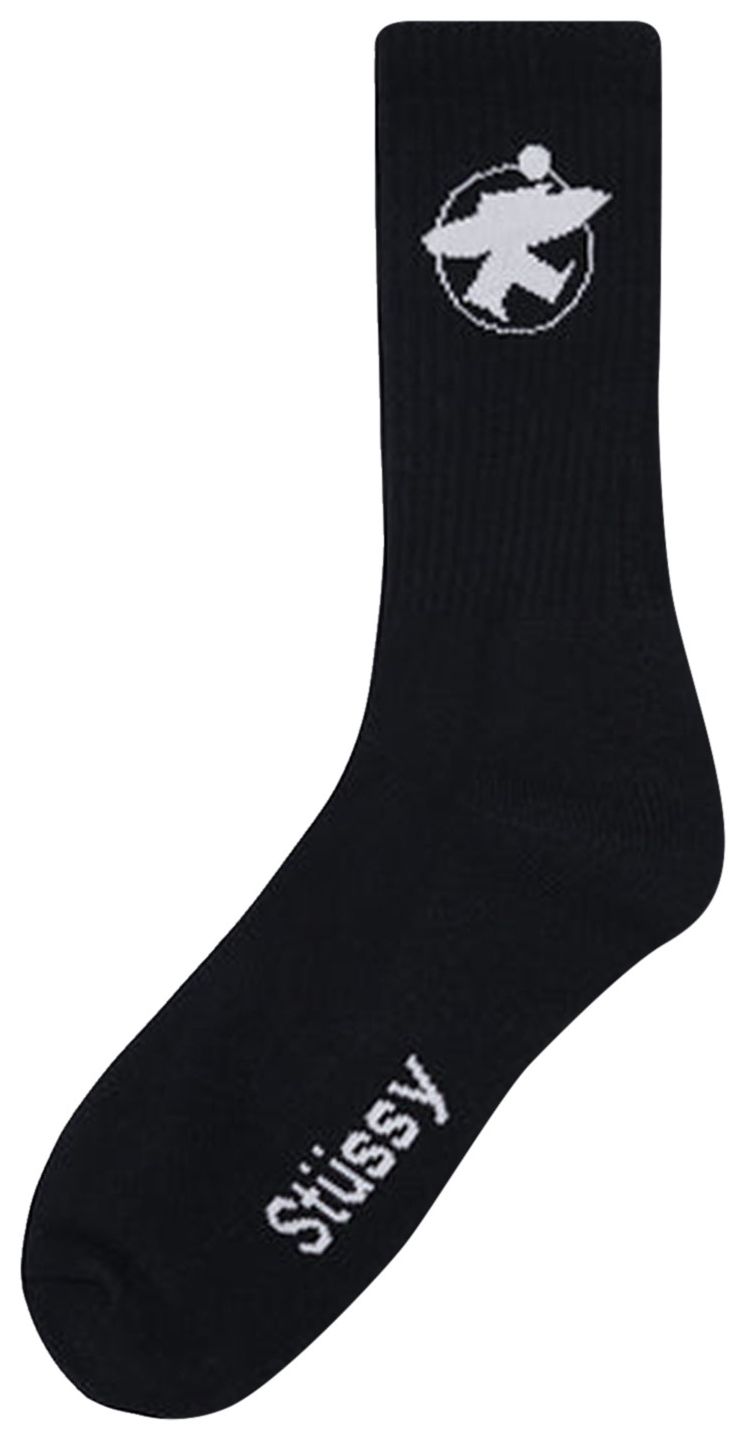 Stussy Surfman Crew Socks BlackWhite