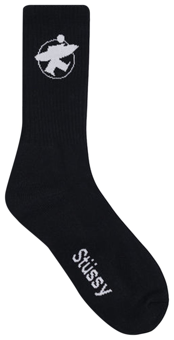 Stussy Surfman Crew Socks BlackWhite