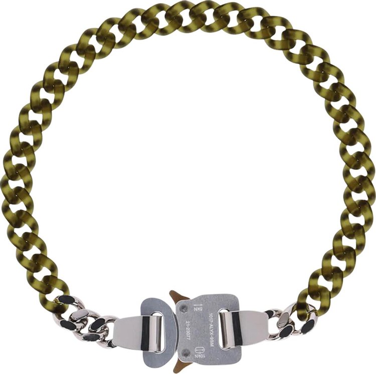 1017 ALYX 9SM Nylon And Metal Chain Necklace 'Military Green'