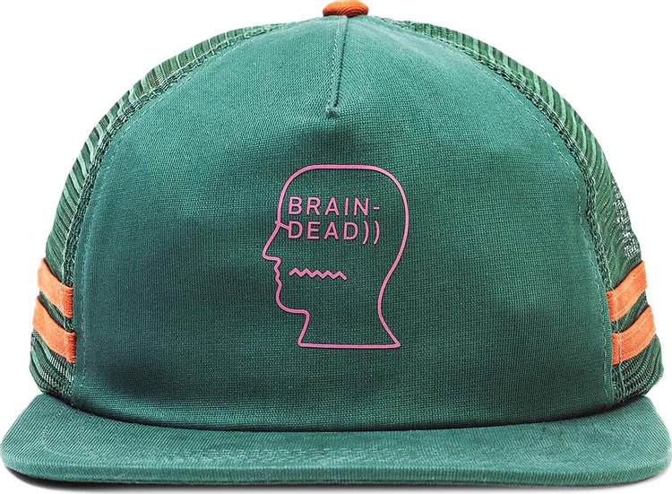 Brain Dead Logohead 5 Panel Trucker Cap Mallard