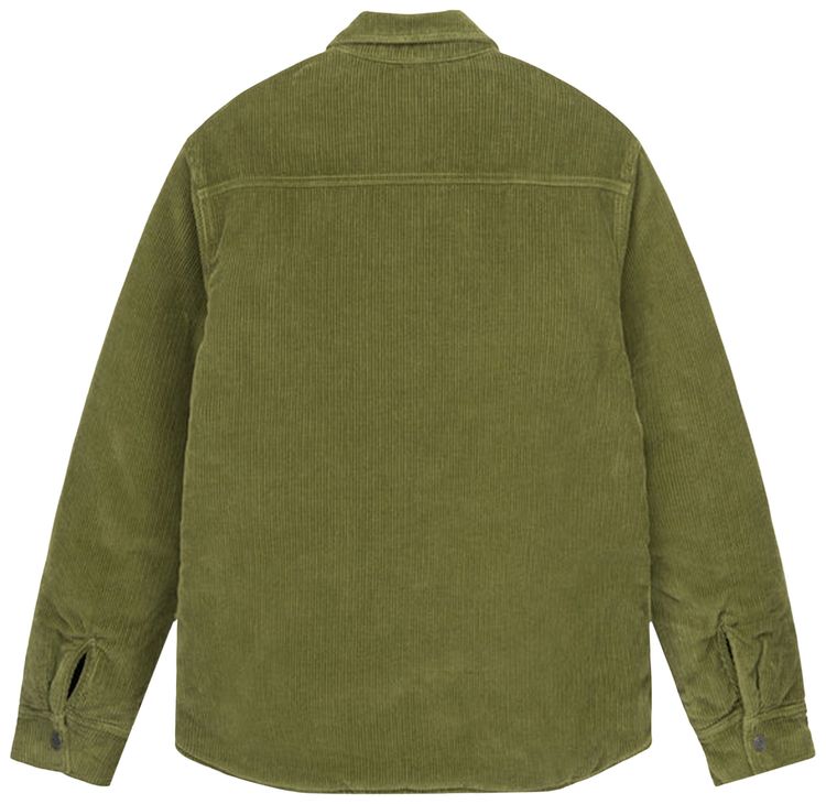 Stussy Cord Quilted Overshirt Olive