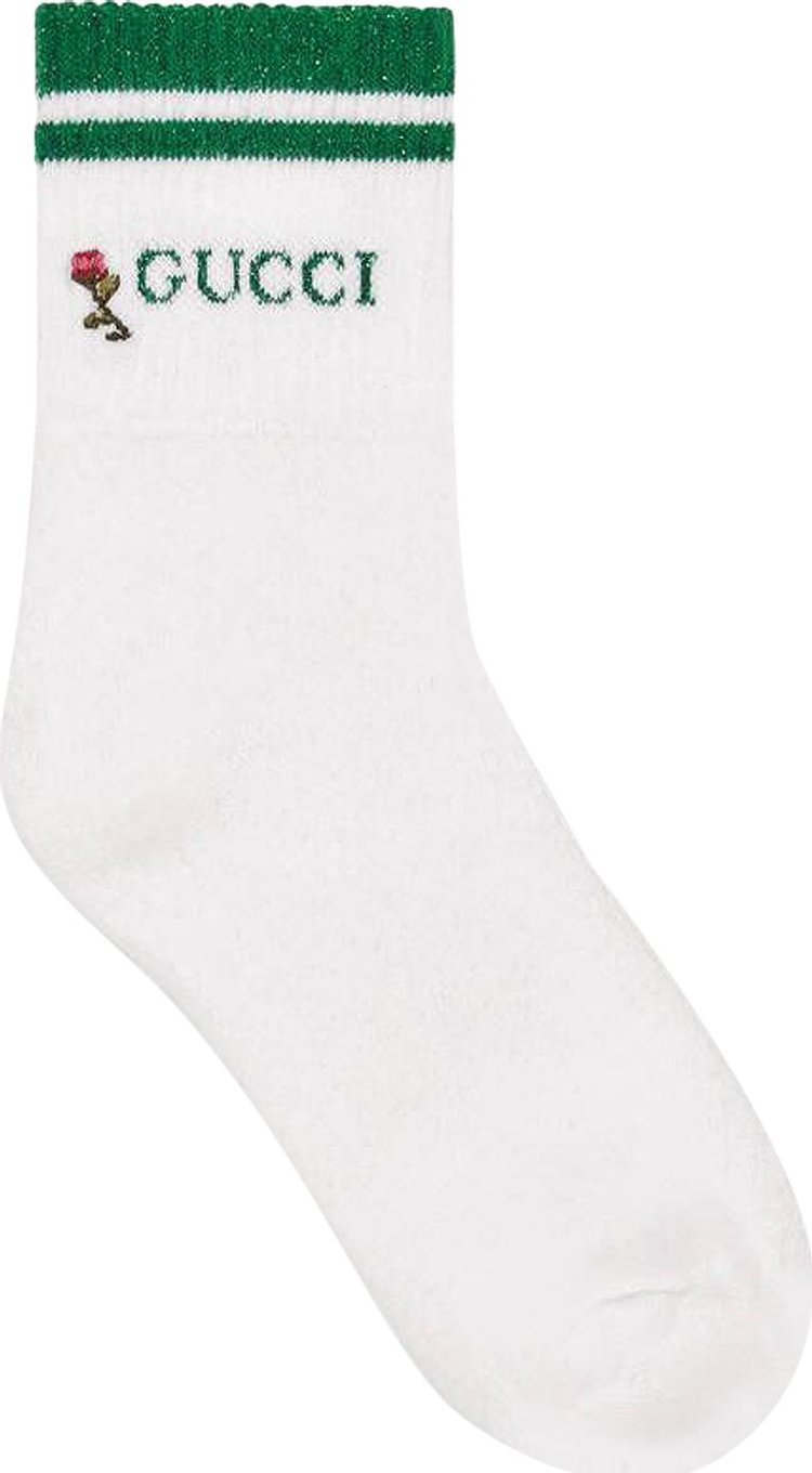 Gucci Socks With Gucci And Flower 'White' | GOAT